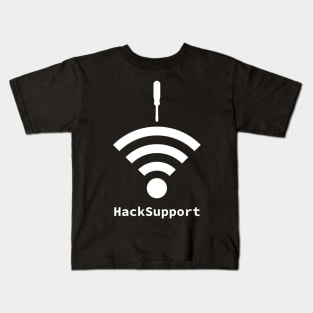Hack-Support: A Cybersecurity Design (White) Kids T-Shirt